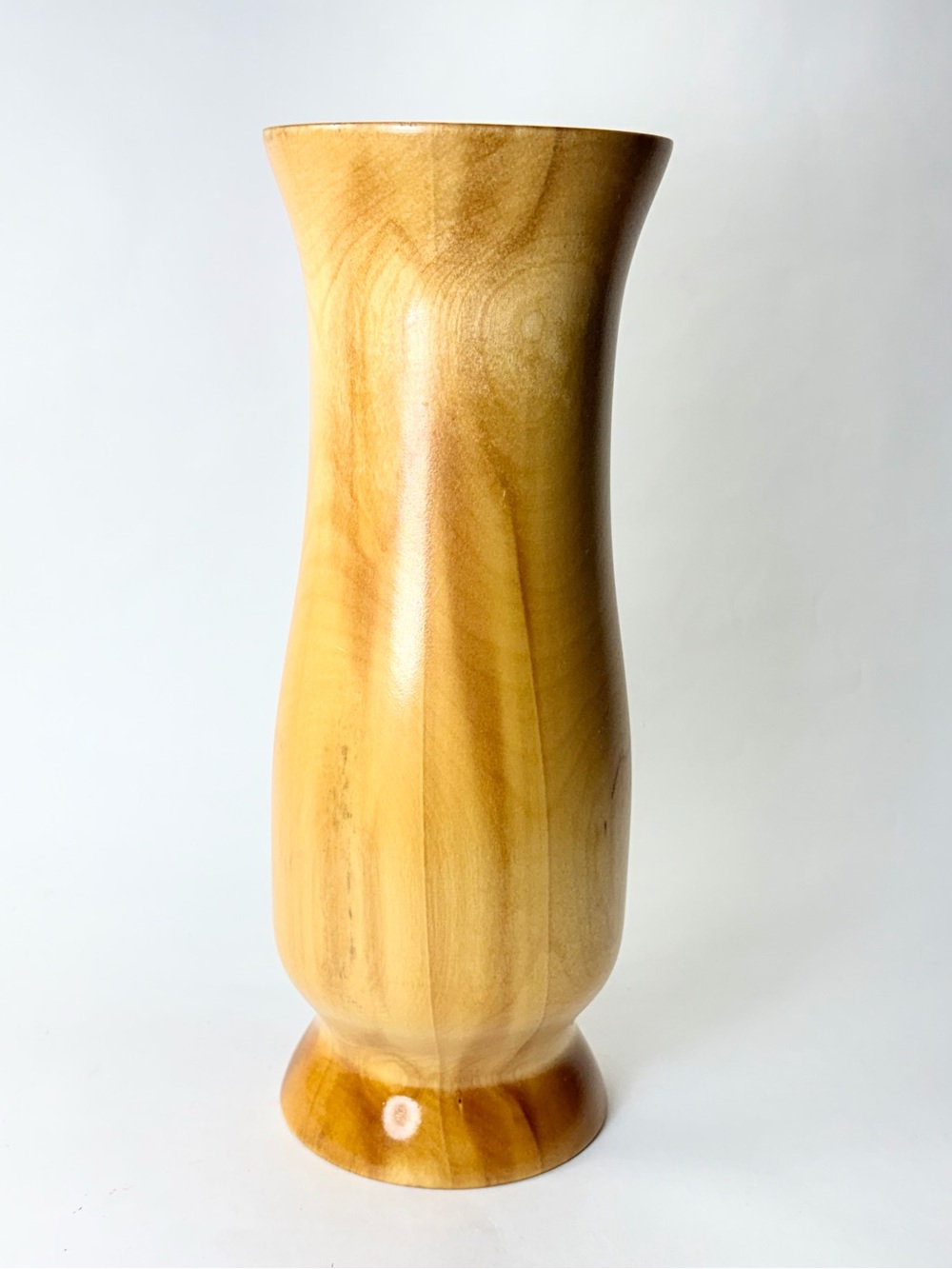 10 1/4" Woodturned Native Birch Turn Wood Dry Flower Vase Made in Alaska